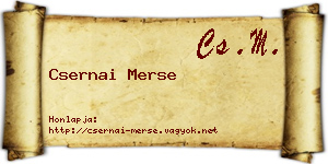 Csernai Merse névjegykártya